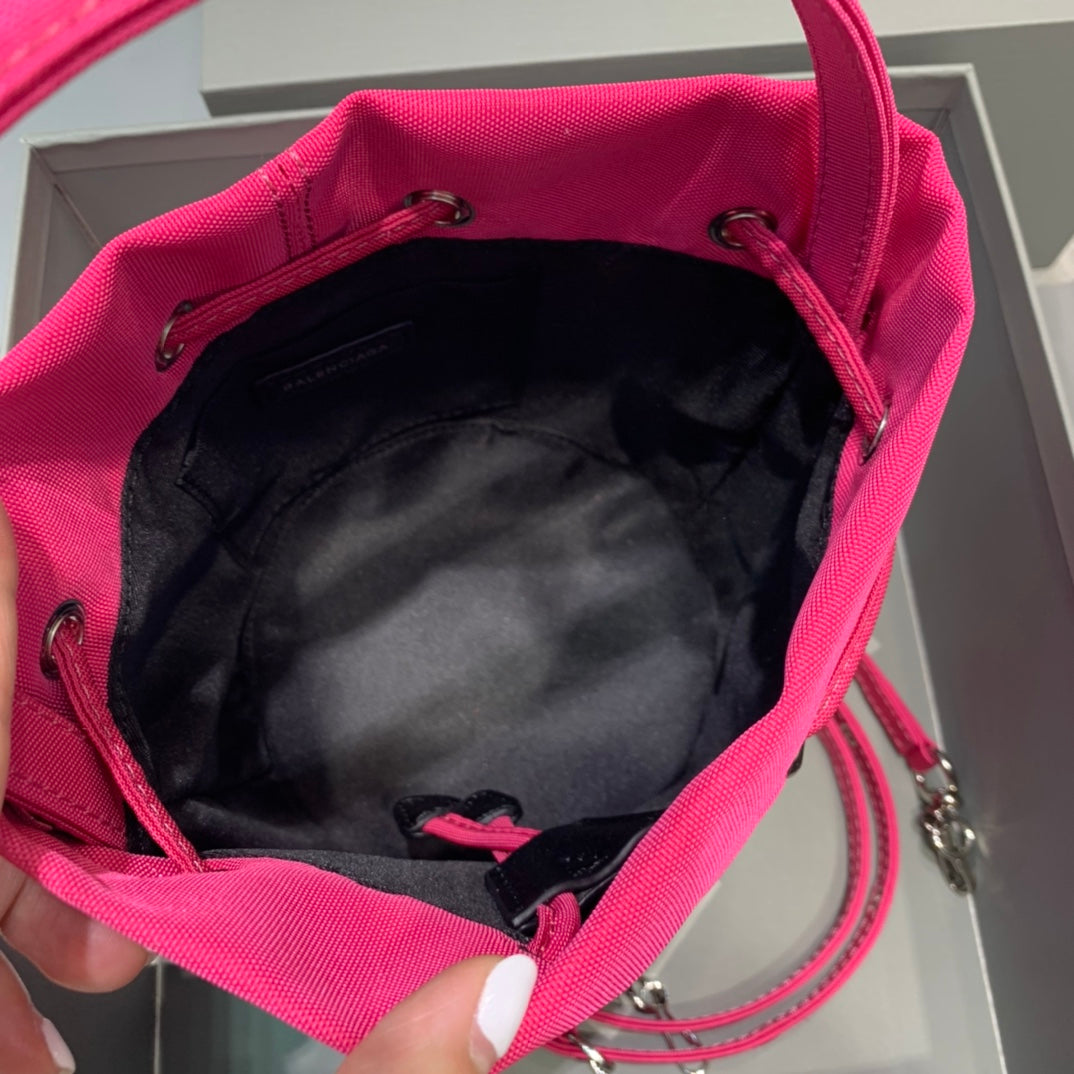 Balen Le Cagole MeTop Qualityum Bucket Bag In Dark Pink, For Women,  Bags 11.8in/30cm