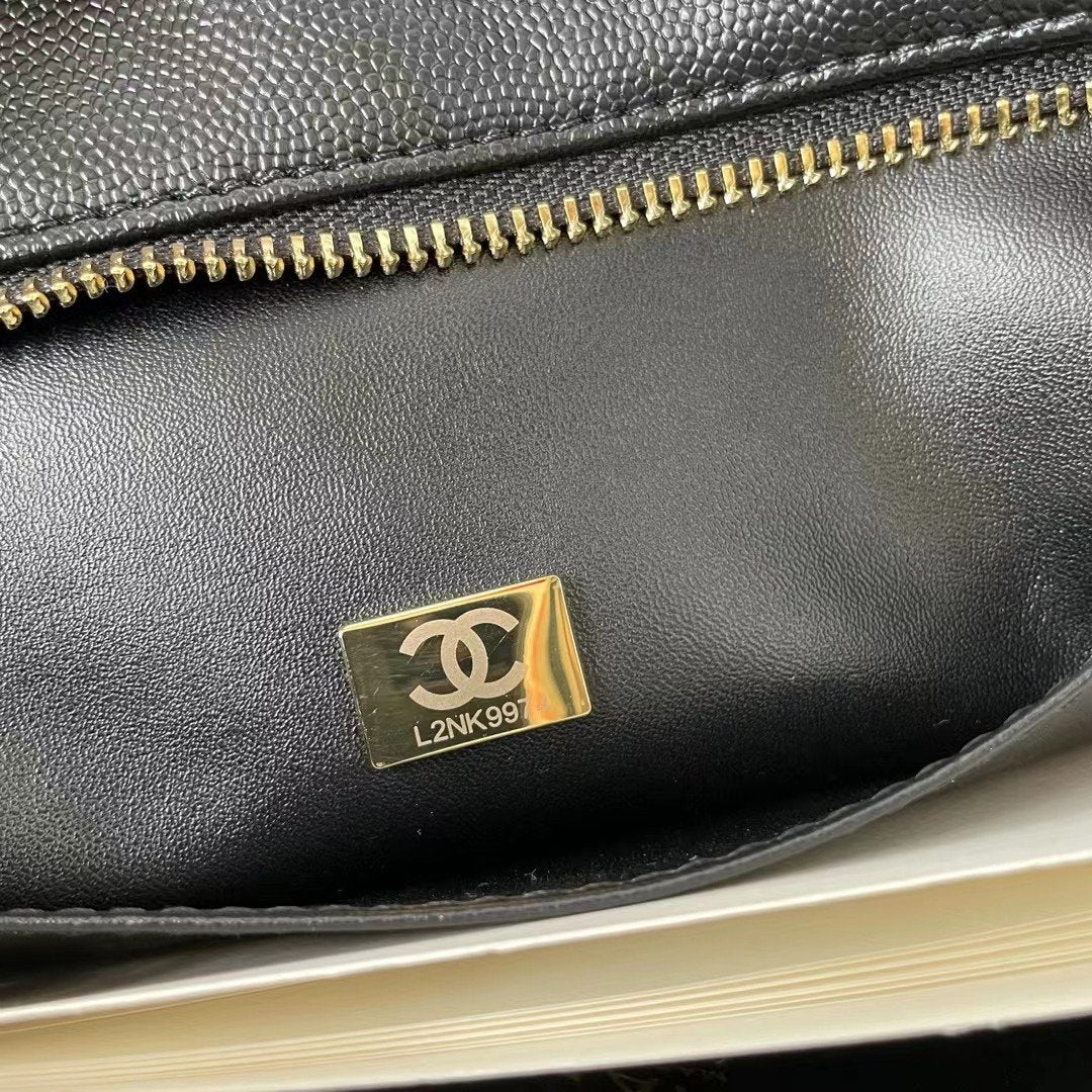 CHLMedallion Tote Shoulder Black Bag For Women 29cm/11.4in