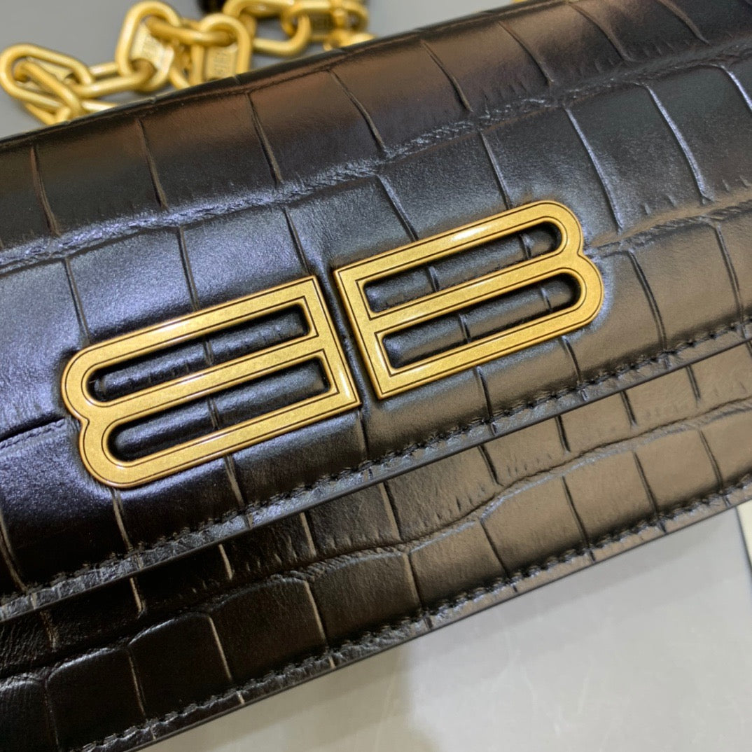 Top Quality Gossip Small On Chain Shoulder Bag Black, For Women,  Bags 7.4in/19cm
