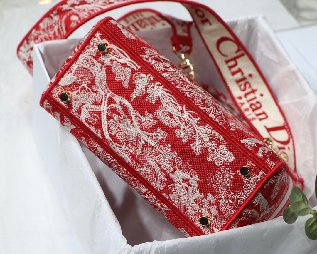 Top Quality MeTop Qualityum Lady D-Lite Bag Red, For Women, Womens Handbags 24cm/9.5in CD