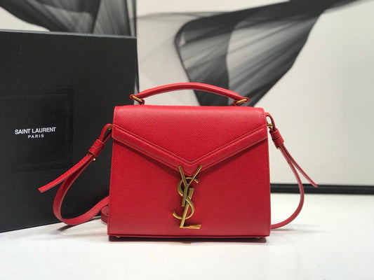 YSSL Cassandra Medium Top Handle Bag Red For Women 9in/24.5cm YSL  