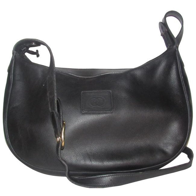 Gucci Xl   Purses Black And Gg Leather Hobo Bag