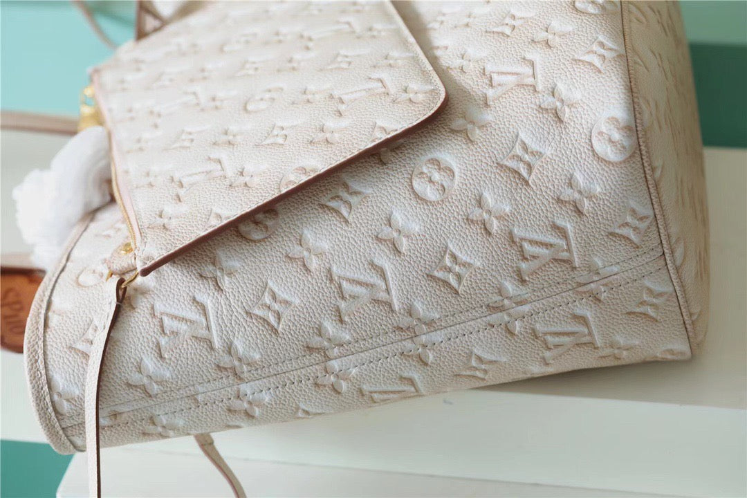 Top Quality Neverfull MM Monogram Empreinte Pale Beige For Women,  Shoulder and Crossbody Bags 12.2in/31cm Top Quality M46231