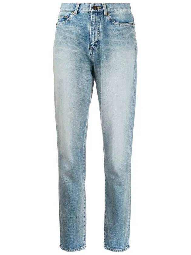 Luxury Saint Laurent Trending 2025 Santa Monica Denim Carrot Fit Jeans Blue