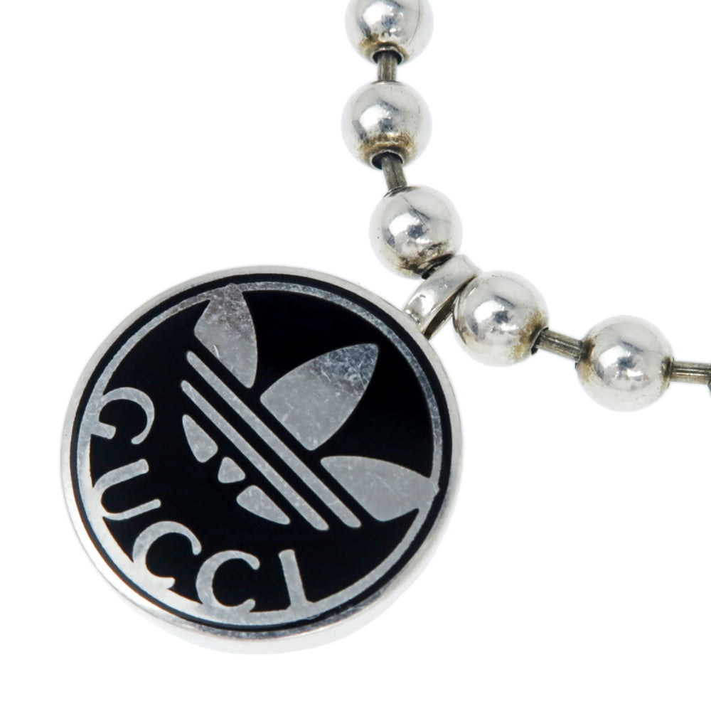 Gucci Adidas Collaborative necklace Ballchain Trophy Silver Black AG925 Pendant   Accessories