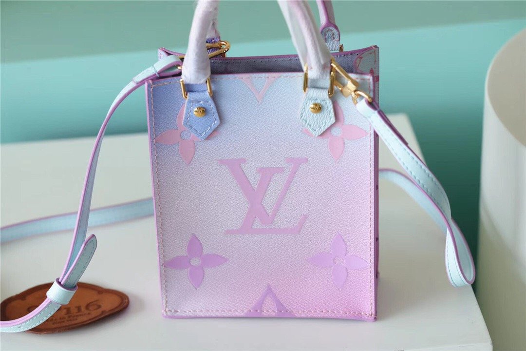 Top Quality Petit Sac Plat Bag In Monogram Canvas For Women 17cm/6.7 Inches Sunrise Pastel Top Quality M81341