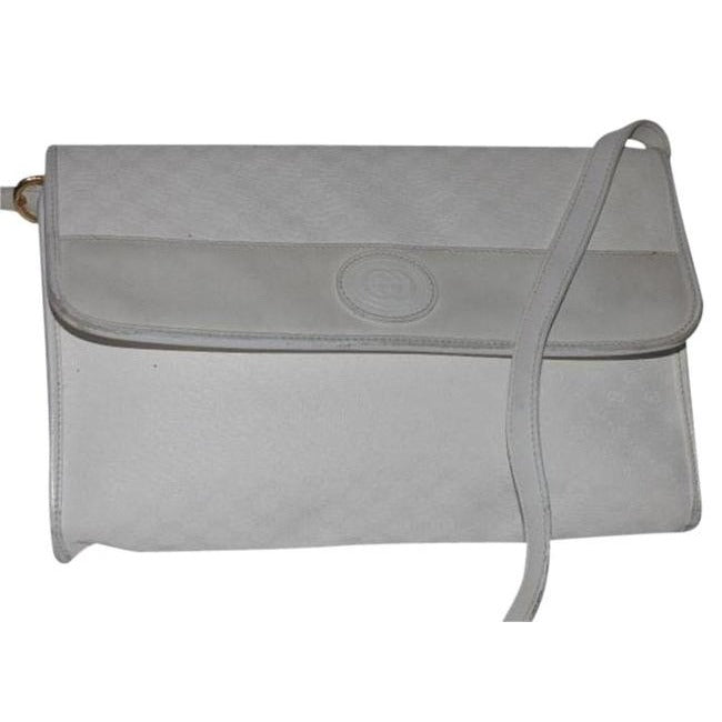 Gucci   White Small G Logo Coated Canvas Leather Cross Body