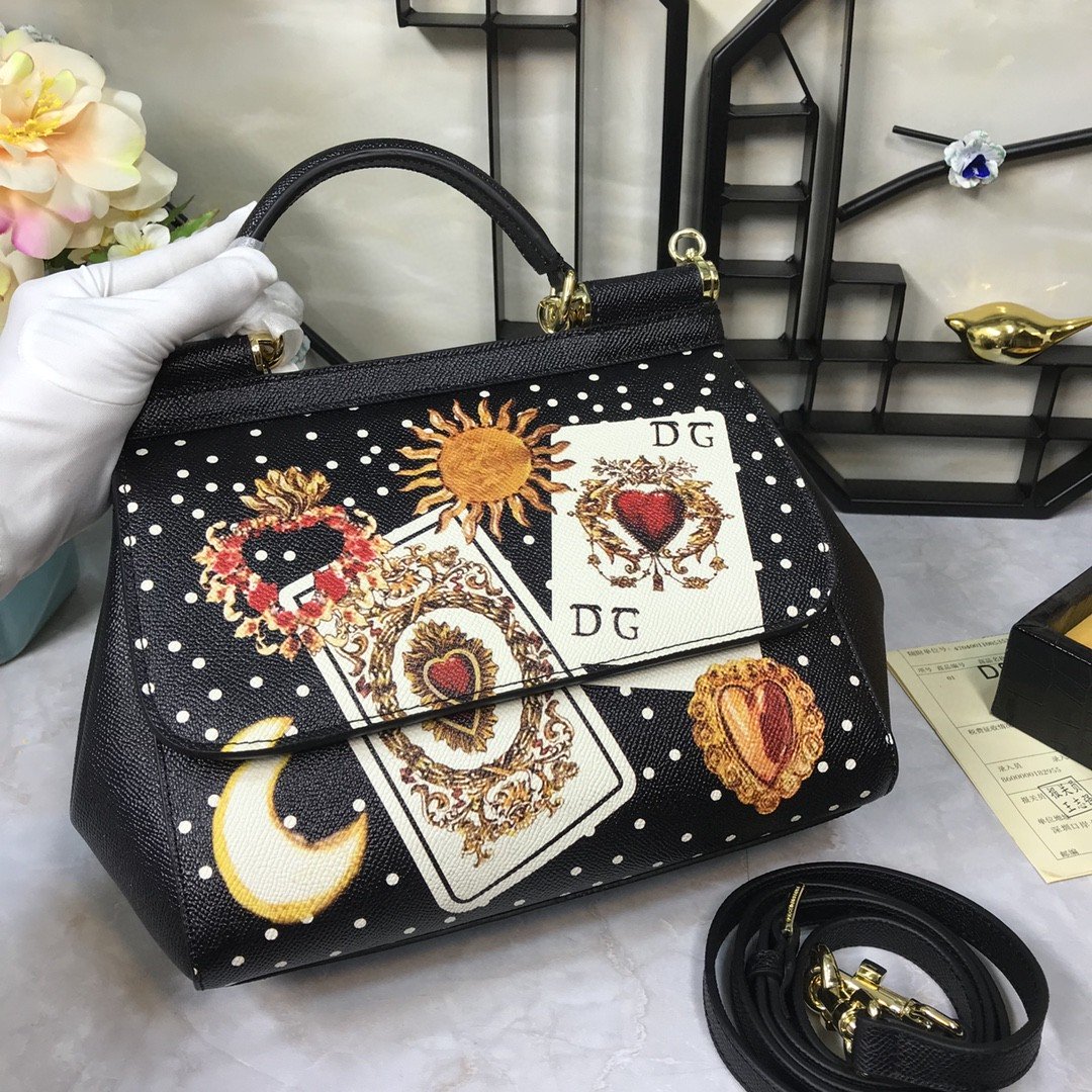 Top Quality 90s Sicily Bag With Logo Print Multicolor For Women 10.2in/26cm Top Quality