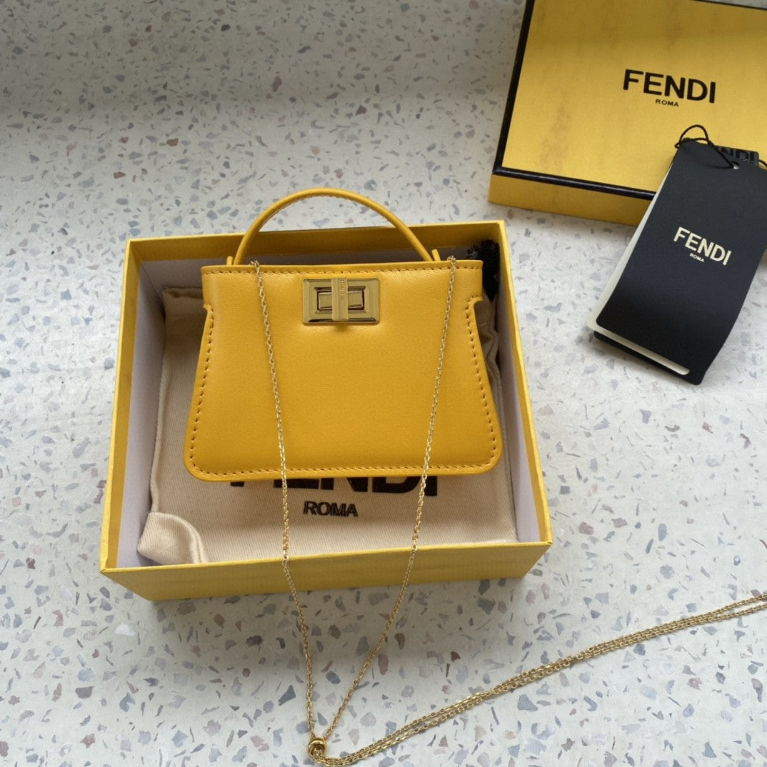 Top QualityTop Quality Nano Peekaboo Charm Crossbody Yellow Bag For Woman 12cm/4.5in