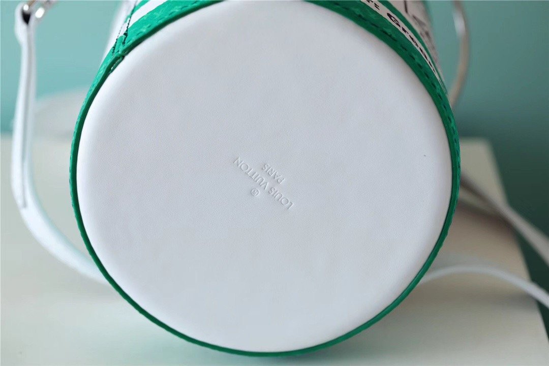 Top Quality Paint Can Coated Canvas By Virgil Ablohs Green For Women, Womens Bags, Shoulder And Crossbody Bags 6.7in/17cm Top Quality M81592