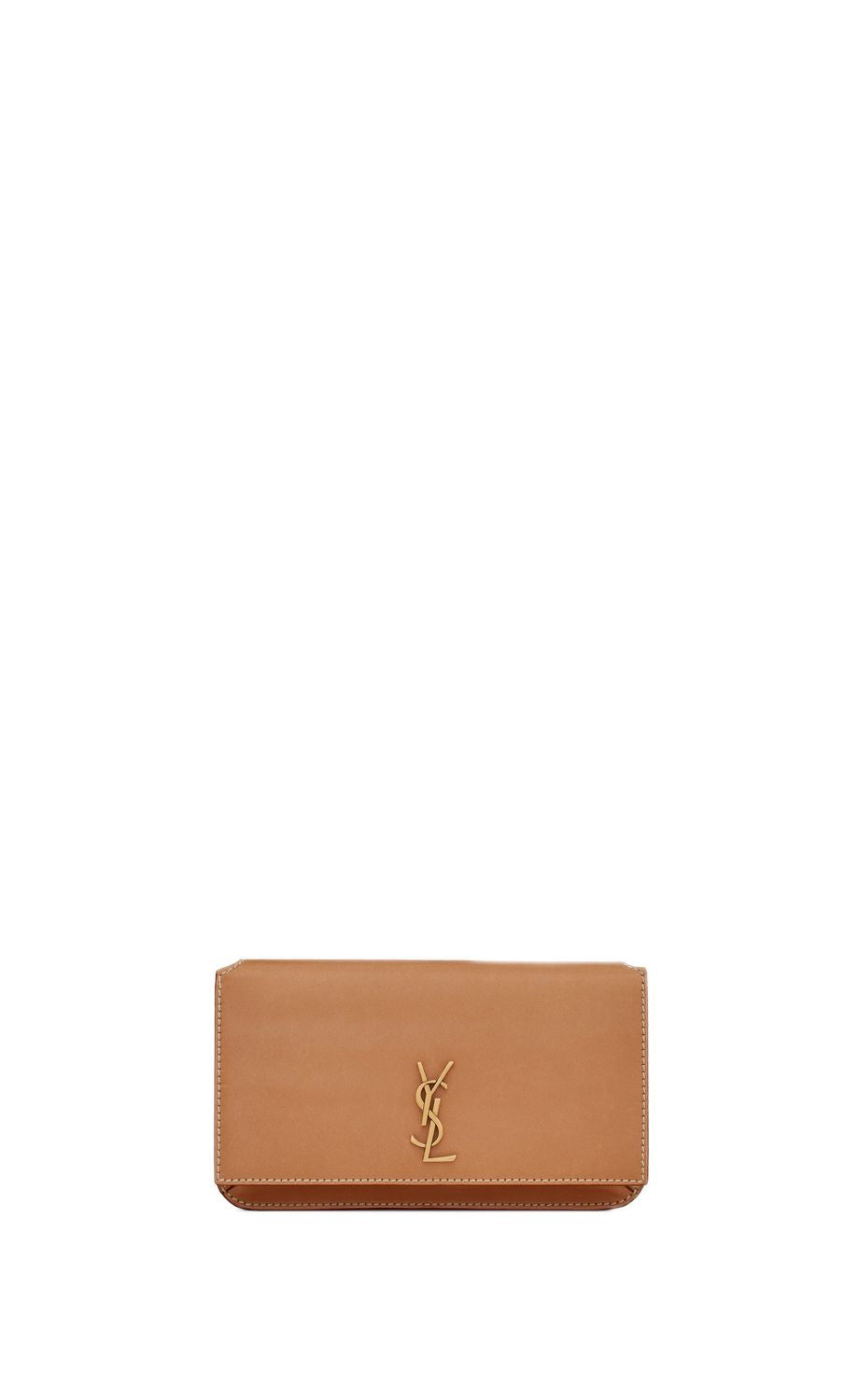 Luxury Saint Laurent Trending 2025 Women's Ysl Phone Holder Mo. Masoil C/ in   Brown Gold | 635095BWR6W2725