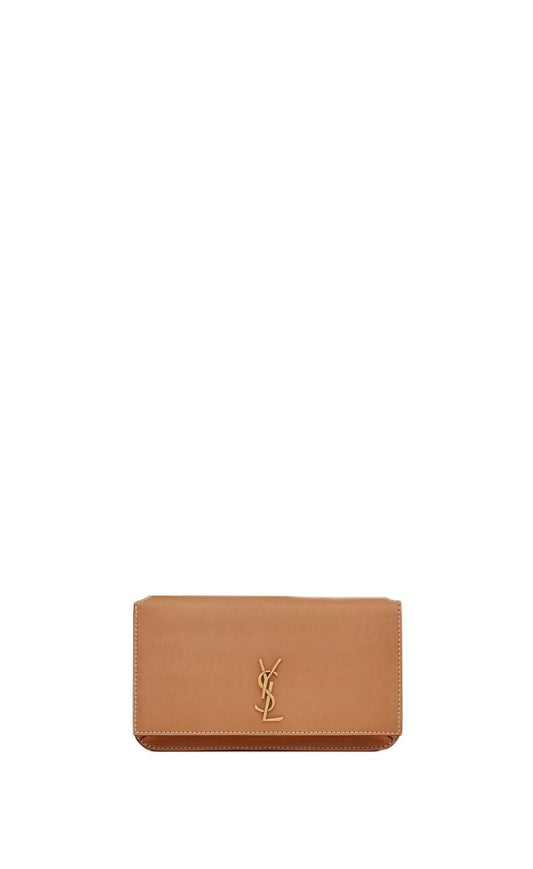 Luxury Saint Laurent Trending 2025 Women's Ysl Phone Holder Mo. Masoil C/ in   Brown Gold | 635095BWR6W2725
