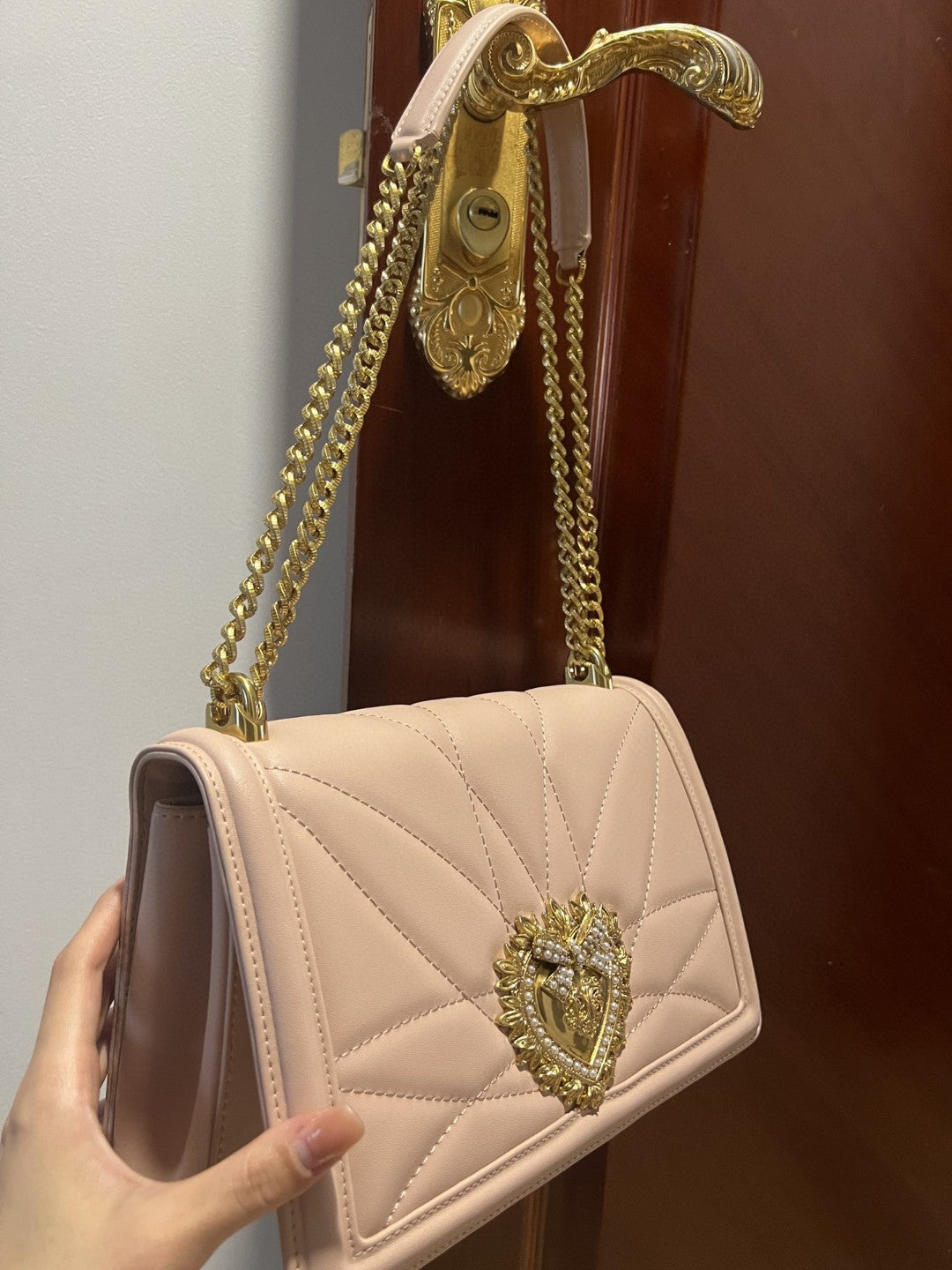 Top Quality Large Devotion Bag In Quilted Nappa Pale Pink For Women 10in/26cm Top Quality Top Quality6651AV96780412