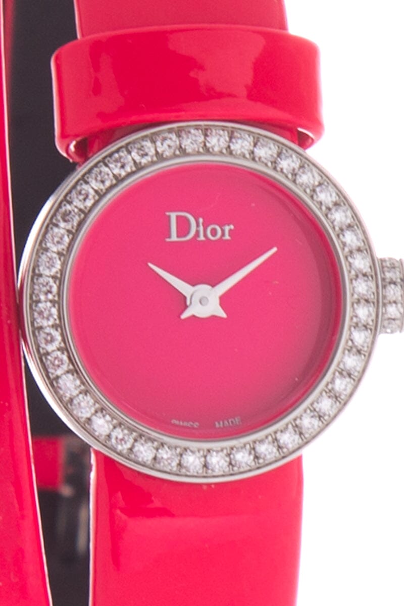 Christian Dior Pink and Diamond La D De Dior Mini 19mm Watch