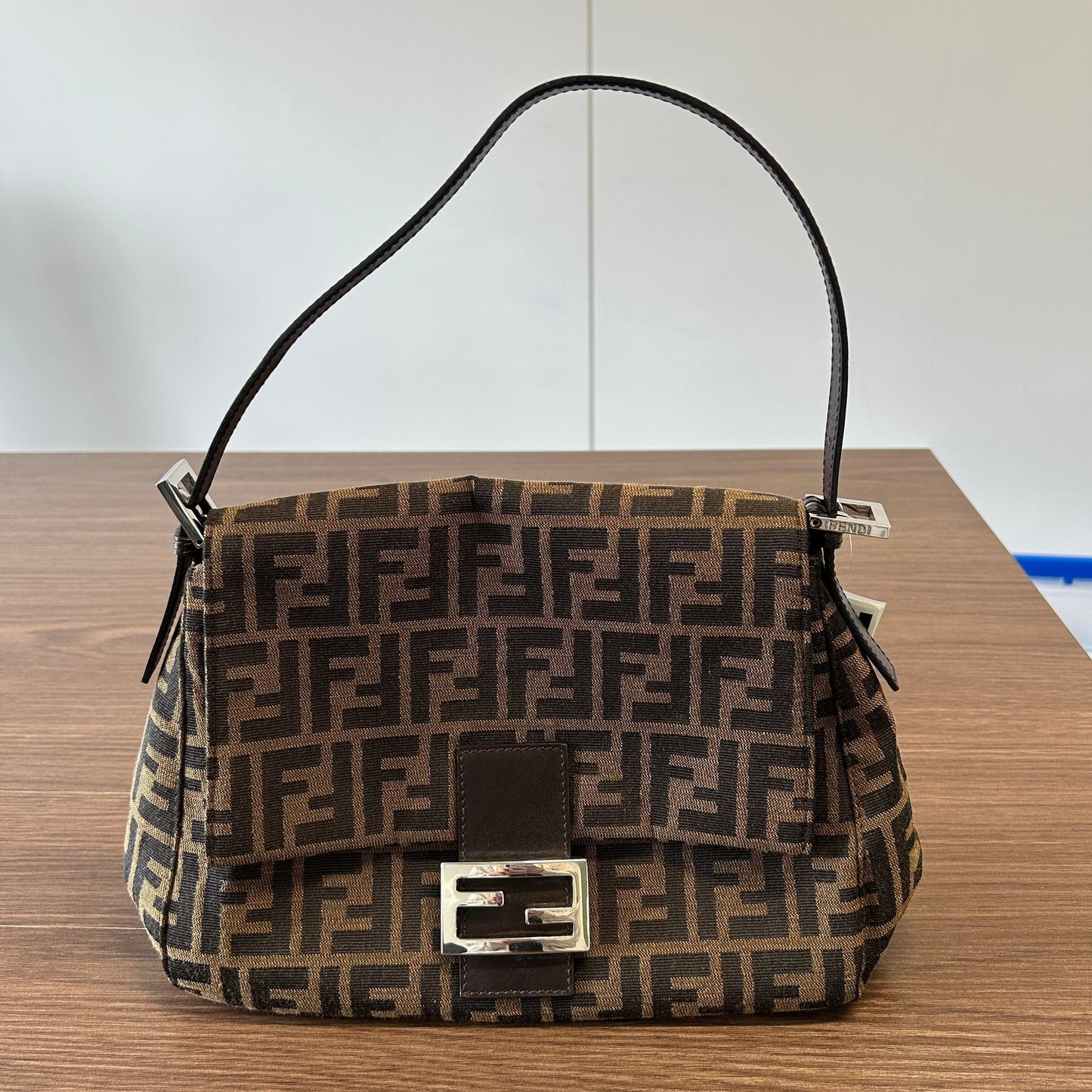 Fendi Zucca FF Baguette   - Brown Shoulder Bags, Handbags LB121658