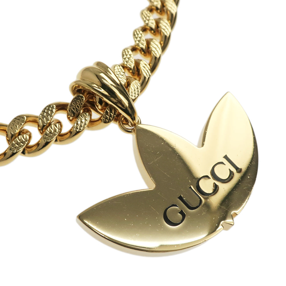 Gucci Adidas Collaborative necklace trophy chain g black 50cm pendant ladies men accessories