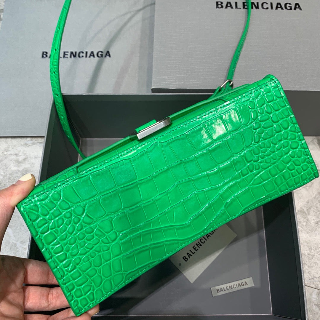 Top Quality Hourglass Small Handbag In Green, For Women,  Bags 9in/23cm