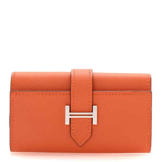 Hermes Epsom Bearn Multicles 4 Key Holder Orange