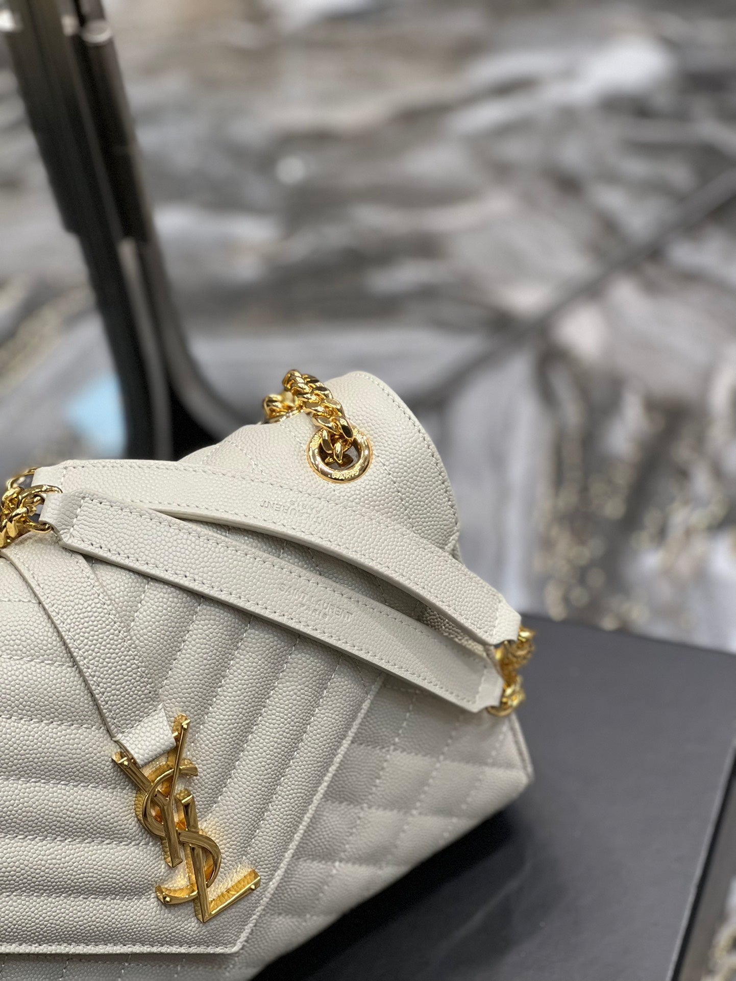 Top Quality Envelope MeTop Qualityum Chain Bag White For Women, Women’s Bags 9.4in/24cm YSL