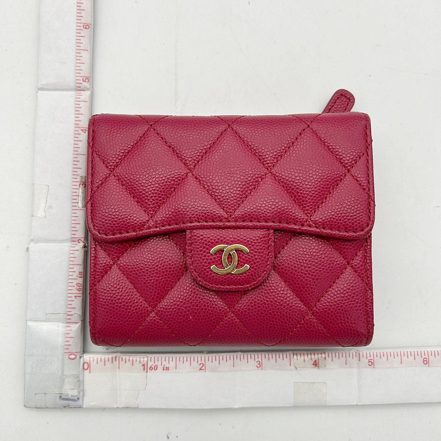 Chanel Small Flap Wallet in Pink Leather ch7868bs