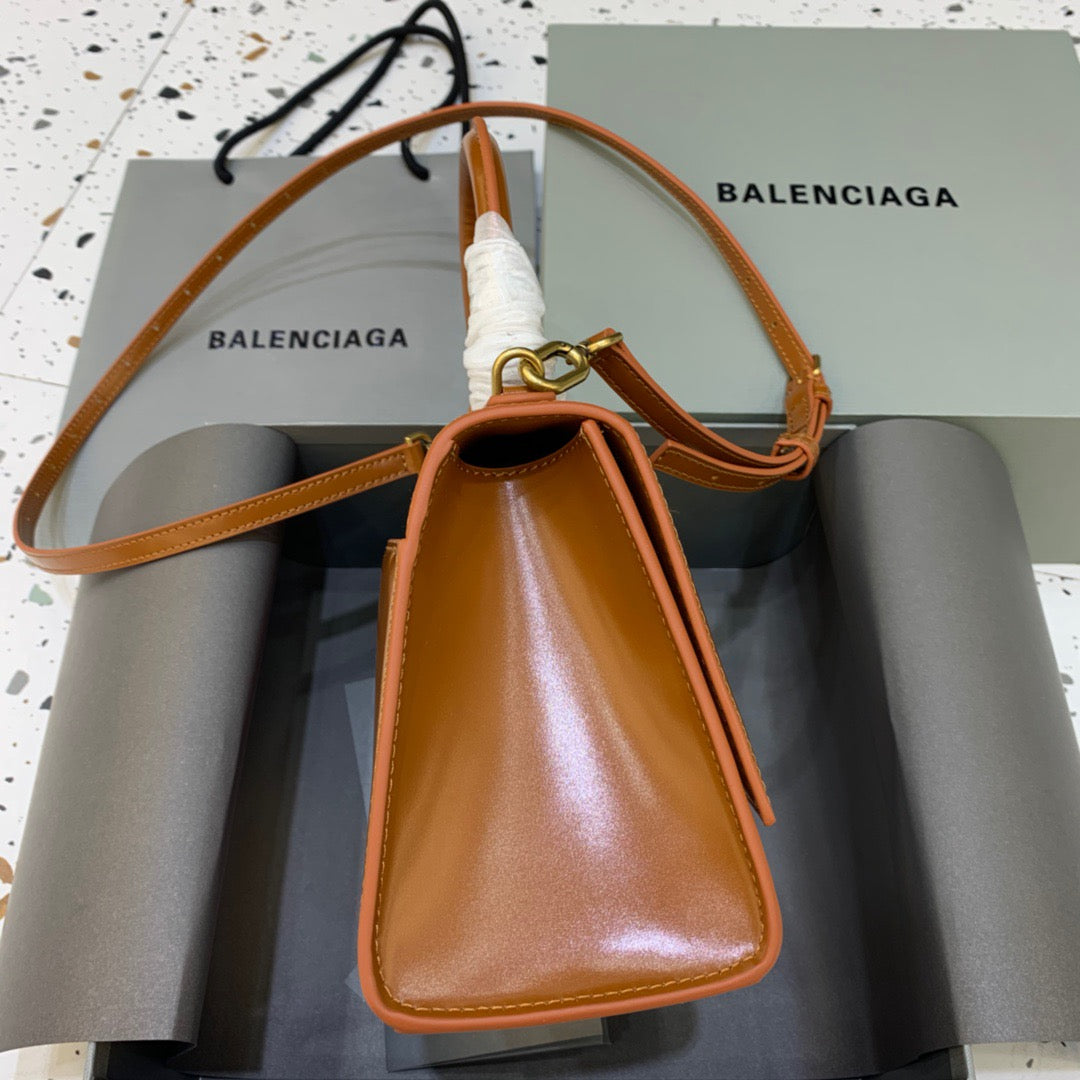 Top Quality Hourglass Small Handbag In Brown, For Women,  Bags 9in/23cm