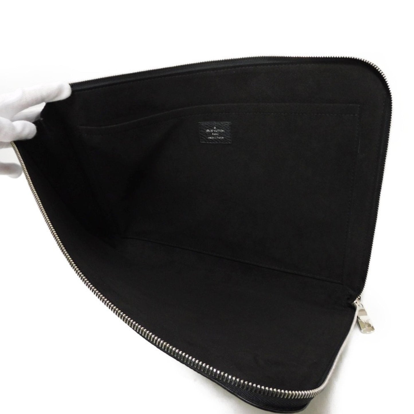 Louis Vuitton  Noir Leather Clutch Bag Pochette