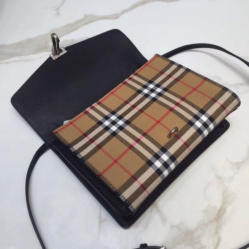 Top Quality Small  Check And Crossbody Bag Black For Women, Bags 9in/24cm