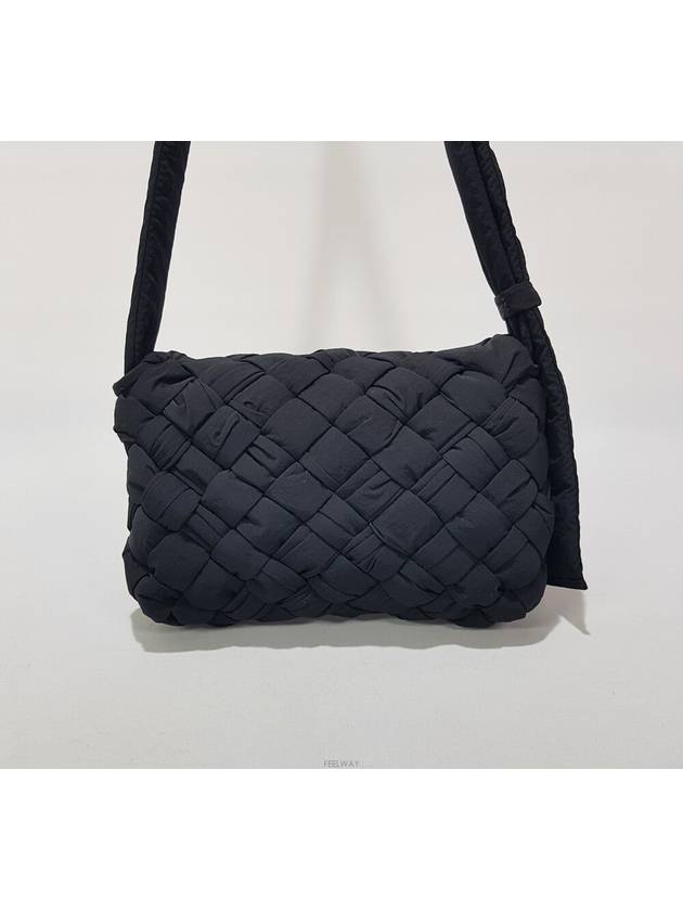 Luxury Bottega Veneta Bottega Vanetta Black Small Rumple Messenger Bag