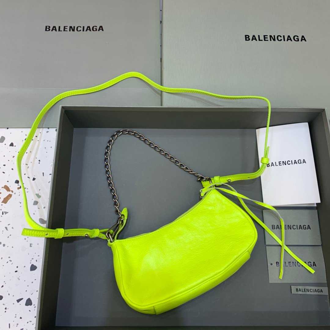 Top Quality Le Cagole Mini Bag With Chain Light Green, For Women,  Bags 8.2in/21cm