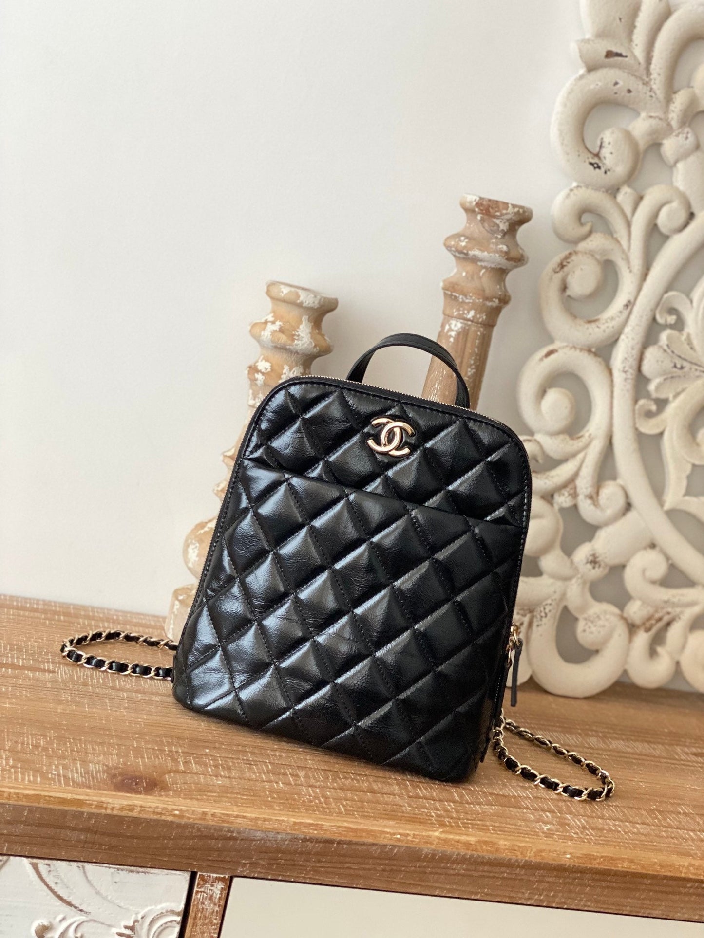 CHLRucksack Backpack Black Bag For Women 21cm/8in