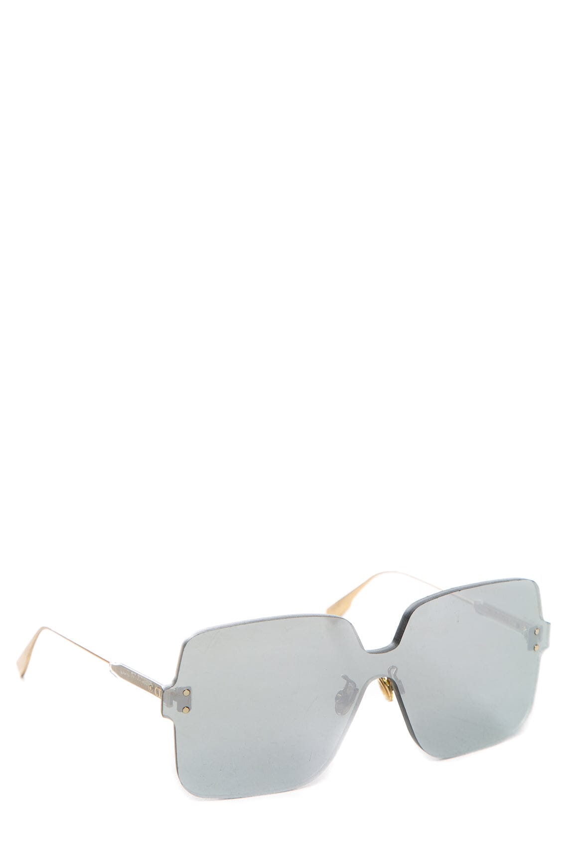 Christian Dior Silver Large Square Sunglasses