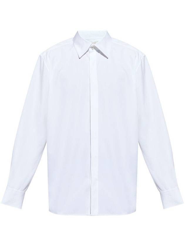 Luxury Saint Laurent Trending 2025 Cassandre Long Sleeve Shirt White