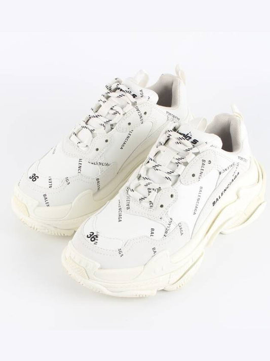 Luxury Balenciaga Trending 2025 Triple S Multi Logo White 36 230