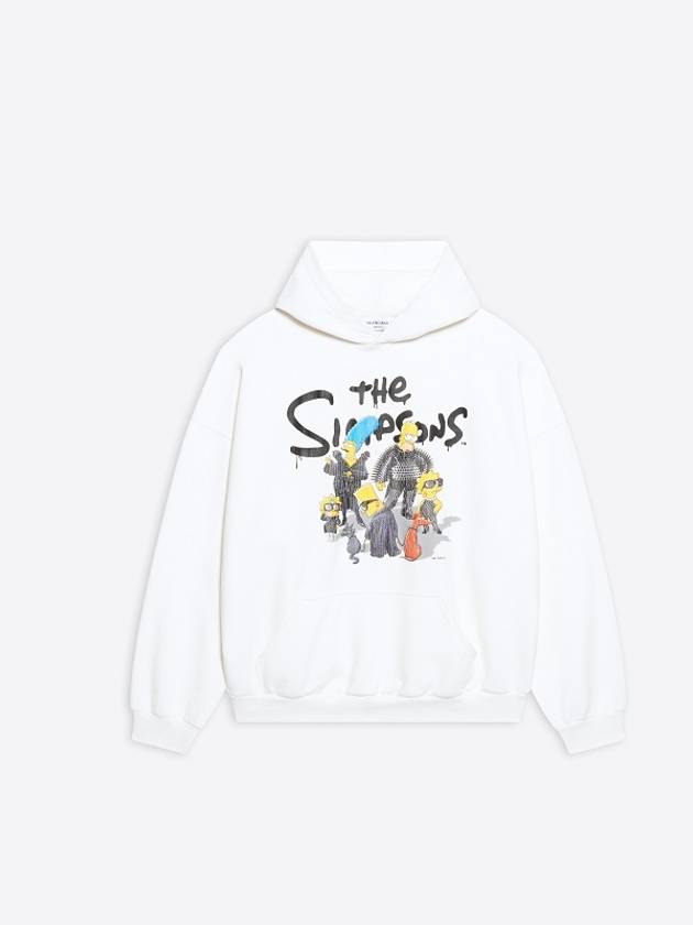 Luxury Balenciaga Trending 2025 The Simpsons Printed Hoodie White