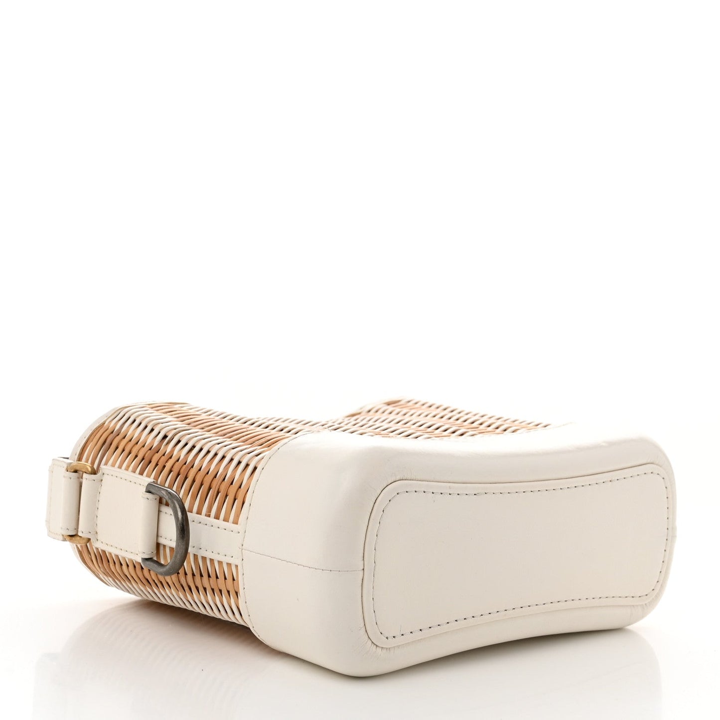Chanel Rattan Calfskin Small Gabrielle Hobo Beige Ivory