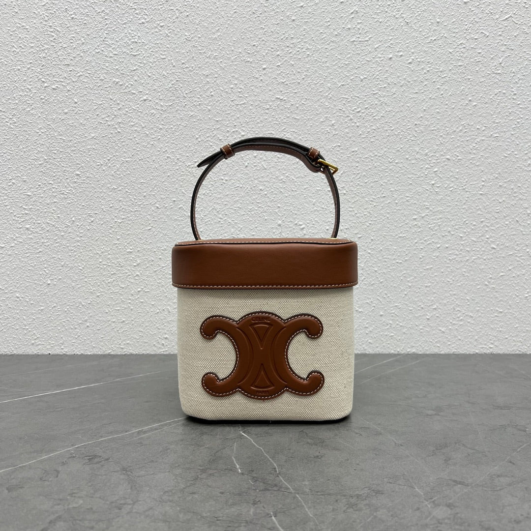 Top Quality MeTop Qualityum Box Cuir Triomphe In Textile Natural / Tan For Women 6in/16cm 199252ETop Quality.02NT