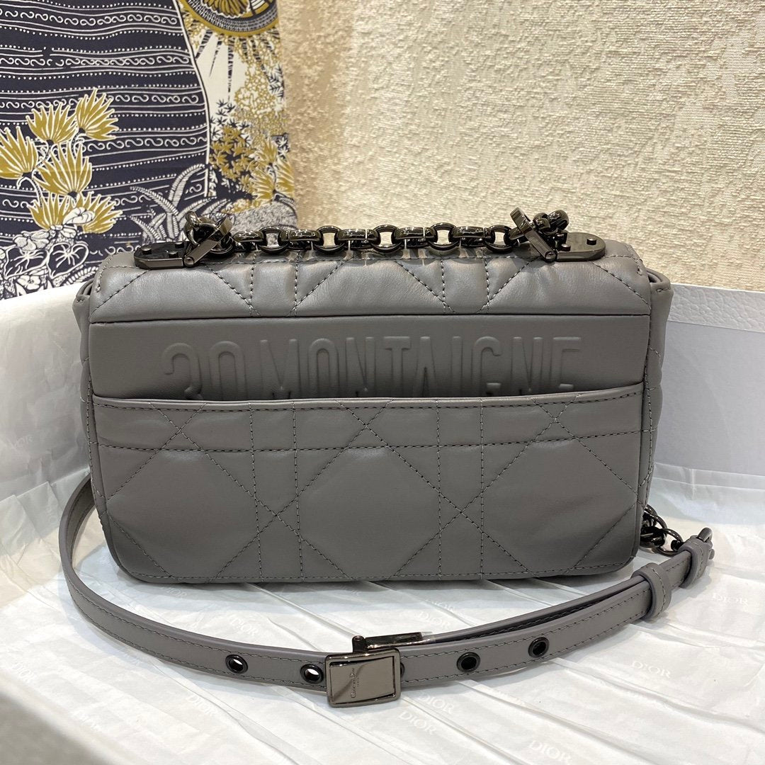 Top Quality Mini Caro Bag Gray Padded Macrocannage, Gray, For Women Womens Handbags, Crossbody Bags, 20cm CD