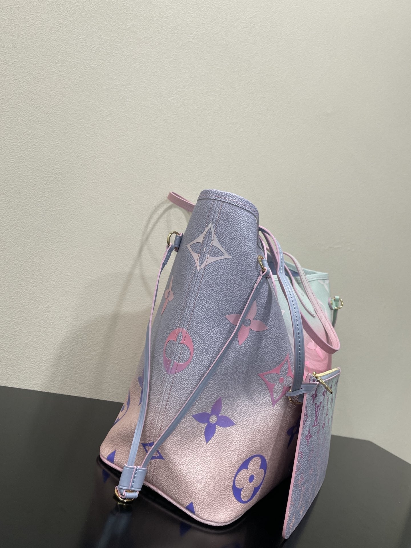 Top Quality Neverfull MM Tote Bag Monogram Canvas Sunrise Pastel For Women,  Shoulder Bags 12.2in/31cm Top Quality M46077
