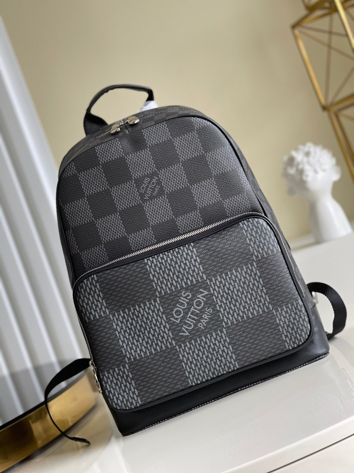 Top Quality Campus Backpack Damier Graphite 3D Canvas Grey For Men, Bags 39cm Top Quality N50009