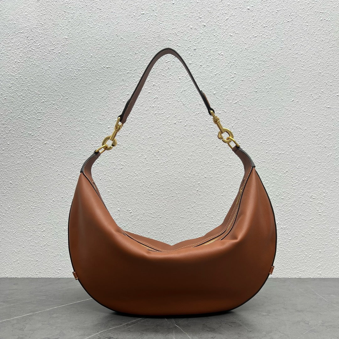 Top Quality MeTop Qualityum Leandre Bag In Supple Brown For Women 14in/35cm 197263DV7.04LU