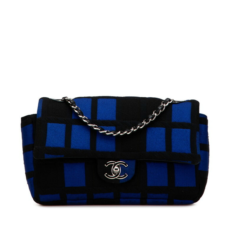 Chanel Coco Mark Leather Cotton 2way Shoulder Bag