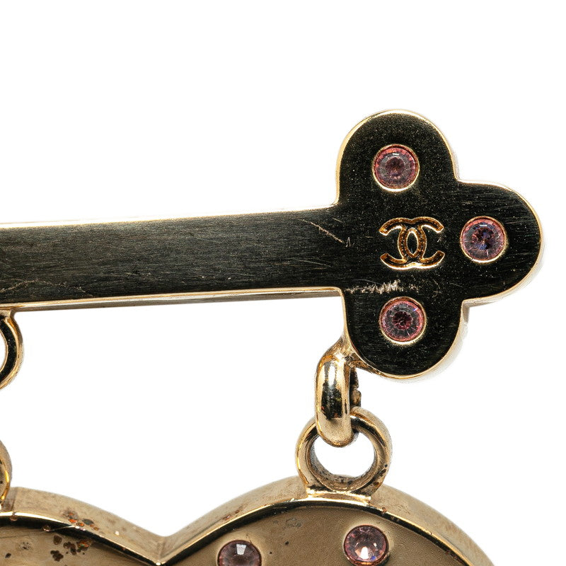 Chanel Coco Mark Heart Cadena Motif Brooch
