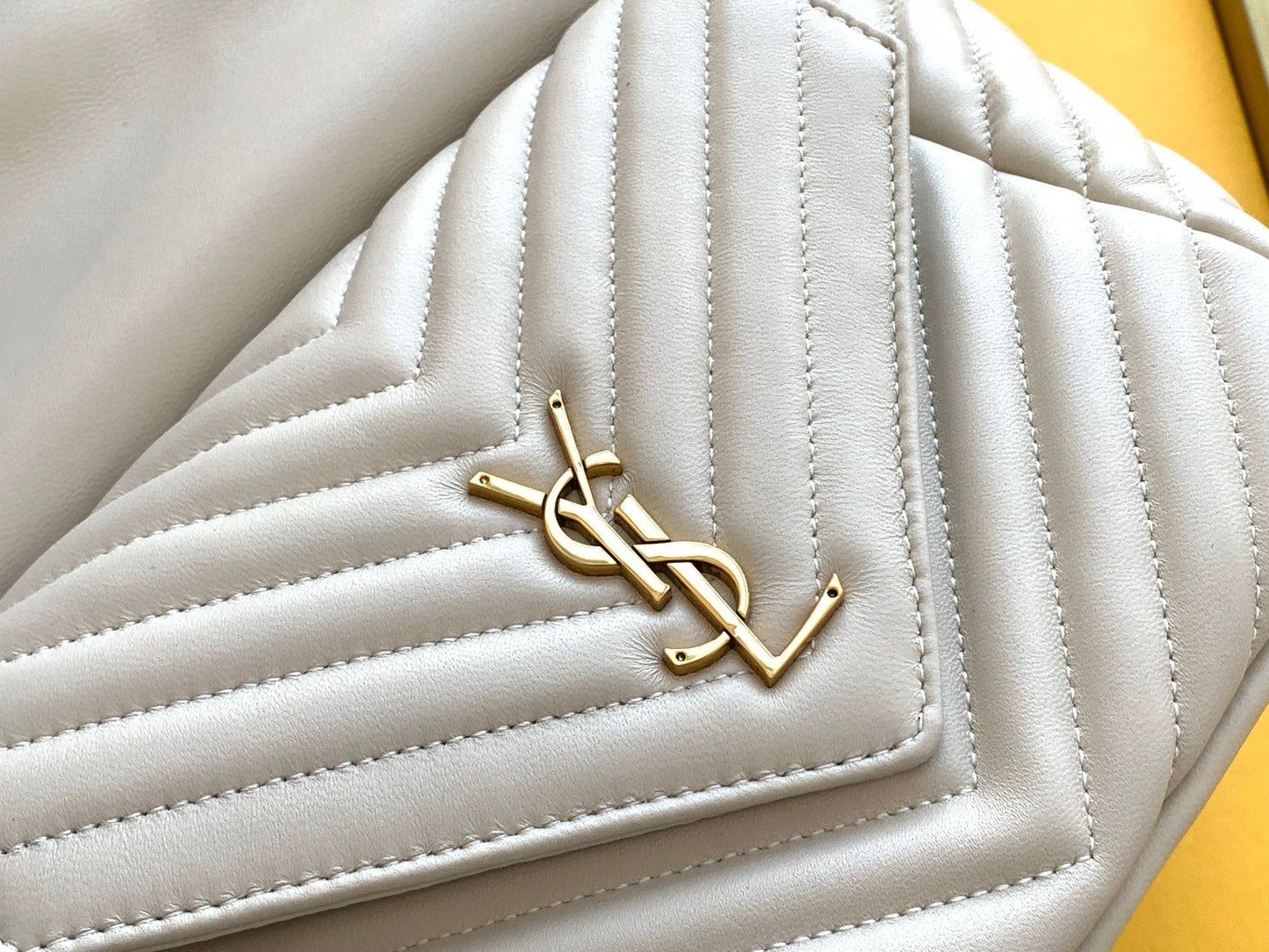 Top Quality Joe Backpack In Monogram With Bronze-Toned Hardware White For Women 11.5in/22cm YSL 6726091EL079207