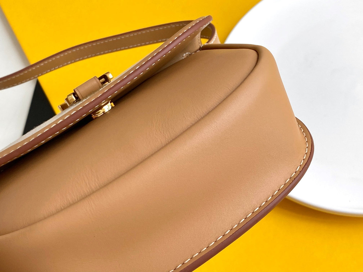 Top Quality Kaia Small Satchel Bag With Gold Hardware Brown 7.2in/18cm For Women YSL