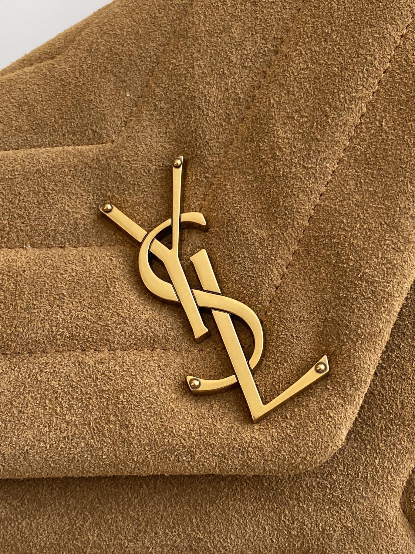 Top Quality Loulou Small Chain Bag In "Y" Brown With Gold Hardware For Women 9.8in/23cm YSL 4946991U8C77761