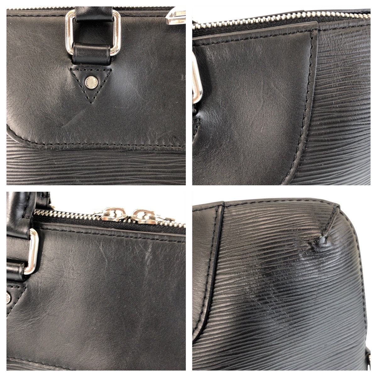 LOUIS VUITTON Business bag M50163 leather black Business bag briefcase Epi Porto Documents Jules mens  d