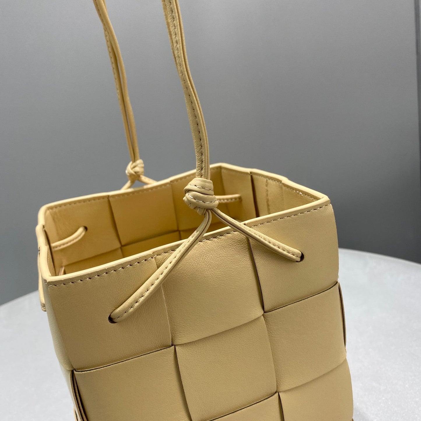 Top Quality Mini Cassette Bucket Bag Beige, For Women, Bags 5.5in/14cm 680217VCQC49776