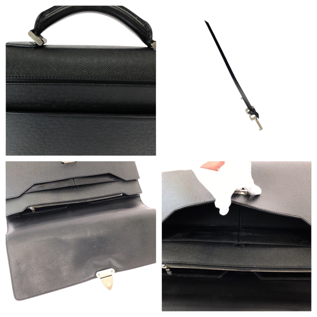 LOUIS VUITTON Business bag M31052 Taiga Aldoise black Business bag handbag Taiga Robusto 1 mens  d