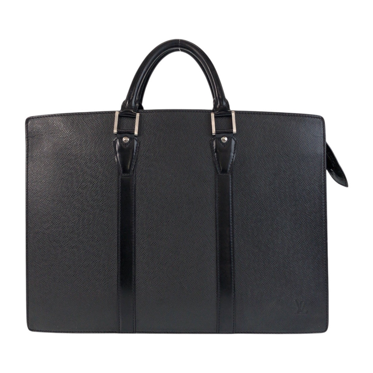 LOUIS VUITTON Business bag M30052 leather Ardoise Black SilverMetal Business bag briefcase Taiga Porto Documan Rozan mens  d