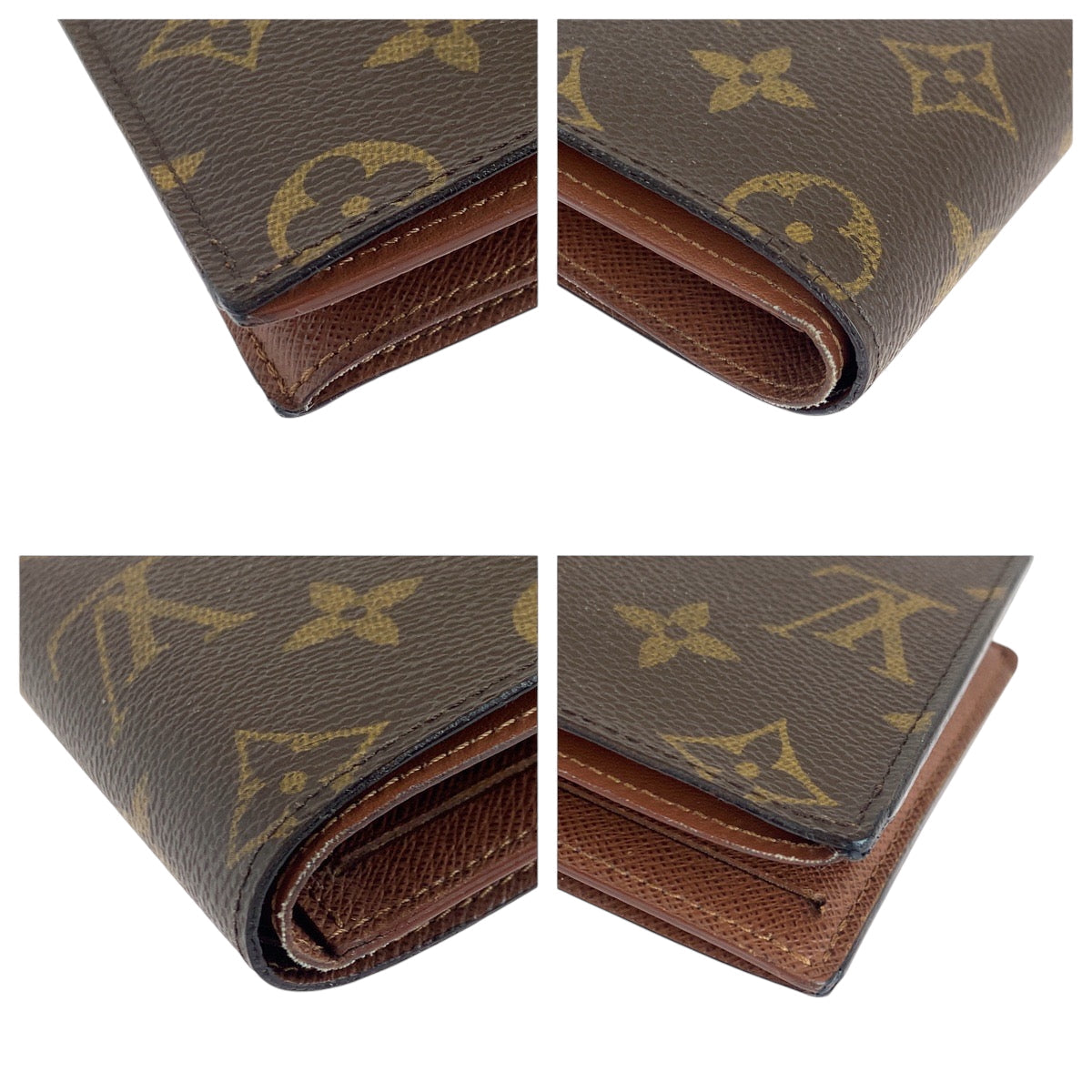 LOUIS VUITTON Bifold Wallet M61675 PVC Brown Folding wallet Compact wallet Monogram Portefeuille Marco mens  d